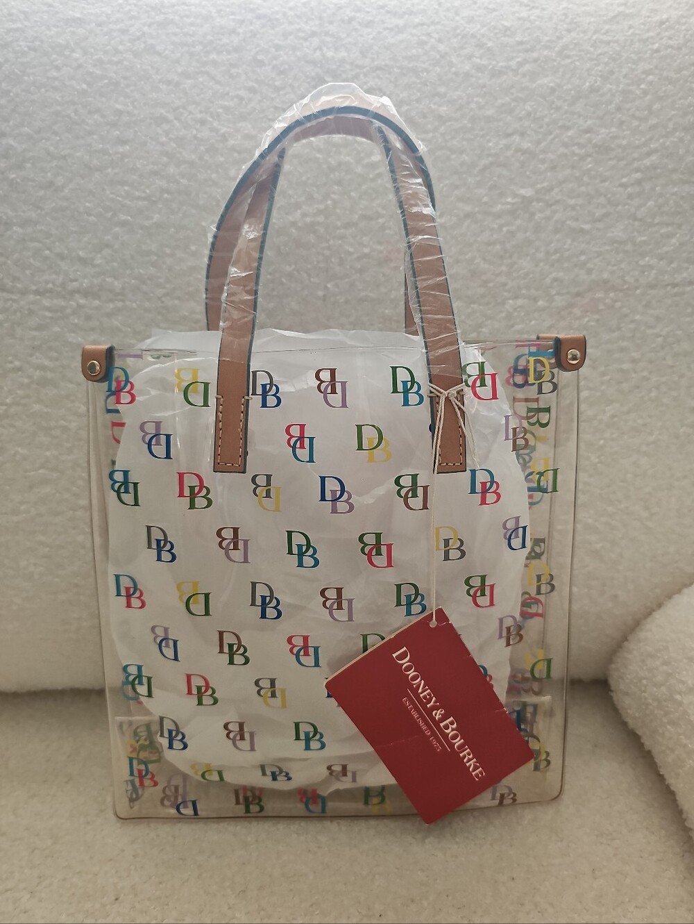 NWT Signature Dooney & Bourke Clear Logo Lunch Bag